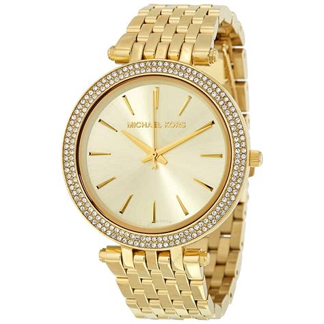 michael kors watch women's black and gold